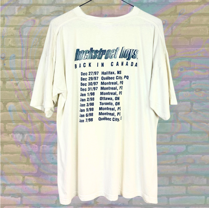 Vintage 1997 Backstreet Boys Canadian Tour T-shirt - Large