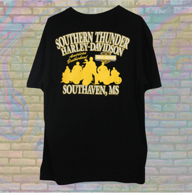 Retro Harley Davidson Buffalo Southaven Mississipi T-shirt - Large