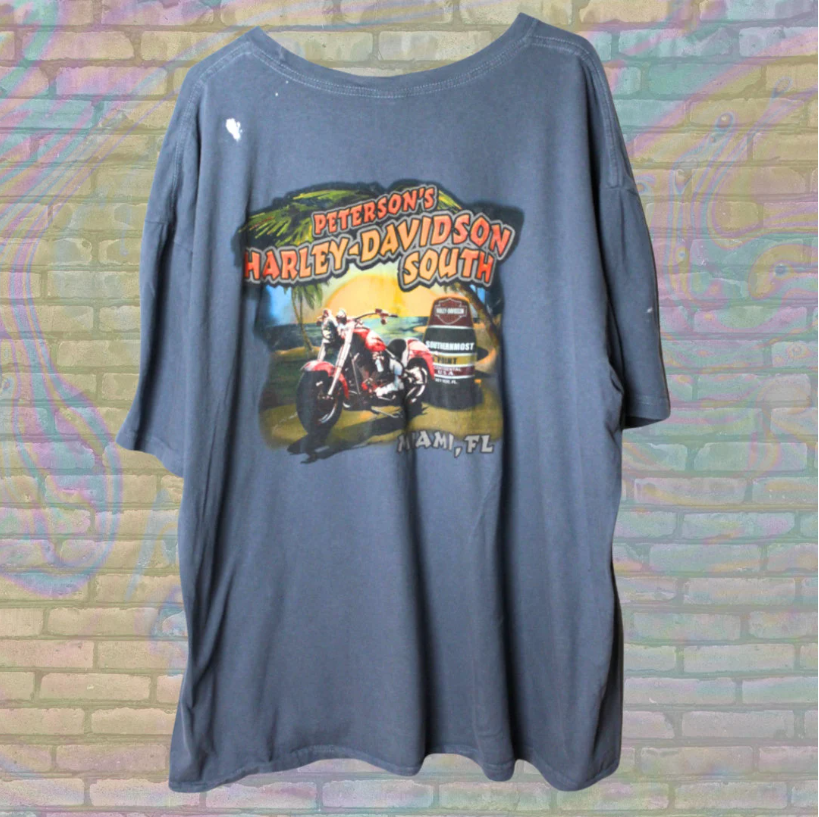 Harley Davidson Eagle Miami Florida T-shirt - Triple Extra Large