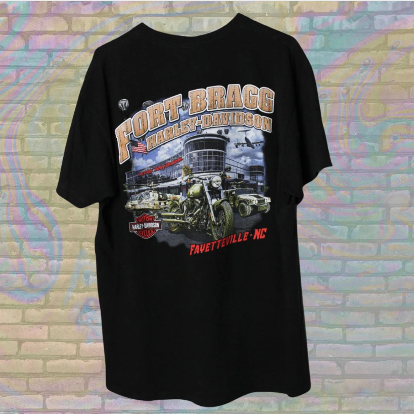 Harley Davidson Eagle & Thunder Fort Bragg T-shirt - Large