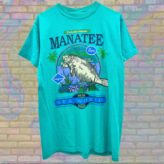 Vintage Manatee Save the Sea World Tshirt, 90s Animal Graphic Tee, Rare Endangered Manatee Shirt, Ocean Wildlife Conservation Unisex Eco