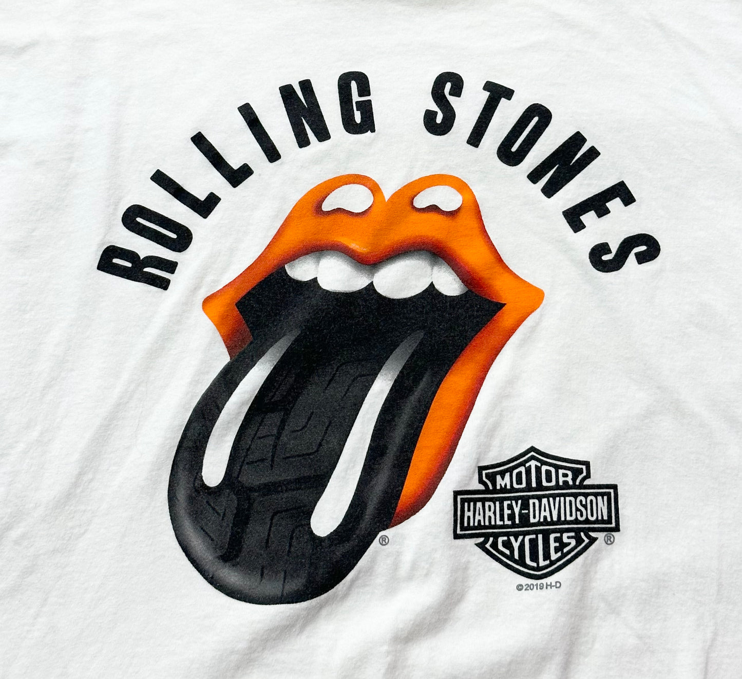 Rolling Stones x Harley Davidson Collaboration Morgantown West Virginia T-shirt - Large