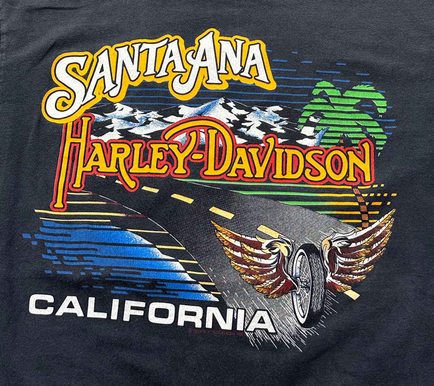 Vintage 90s Harley Davidson Stratman About To Develop An Attitude Eagle T-shirt - Medium