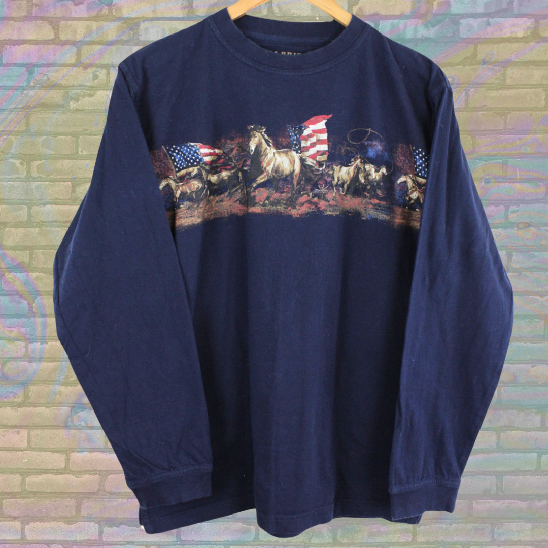 Retro American Wildwest Long Sleeve  - Extra Large