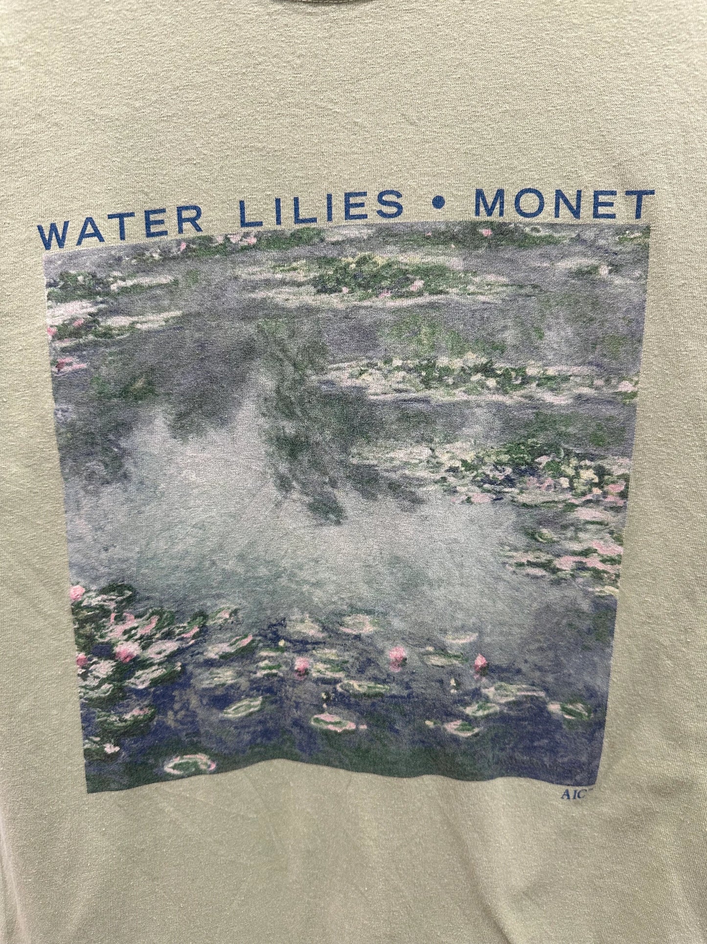 Water Lilies by Claude Monet Art Tshirt Small Unisex Y2K Vintage Painting Nature Landscape