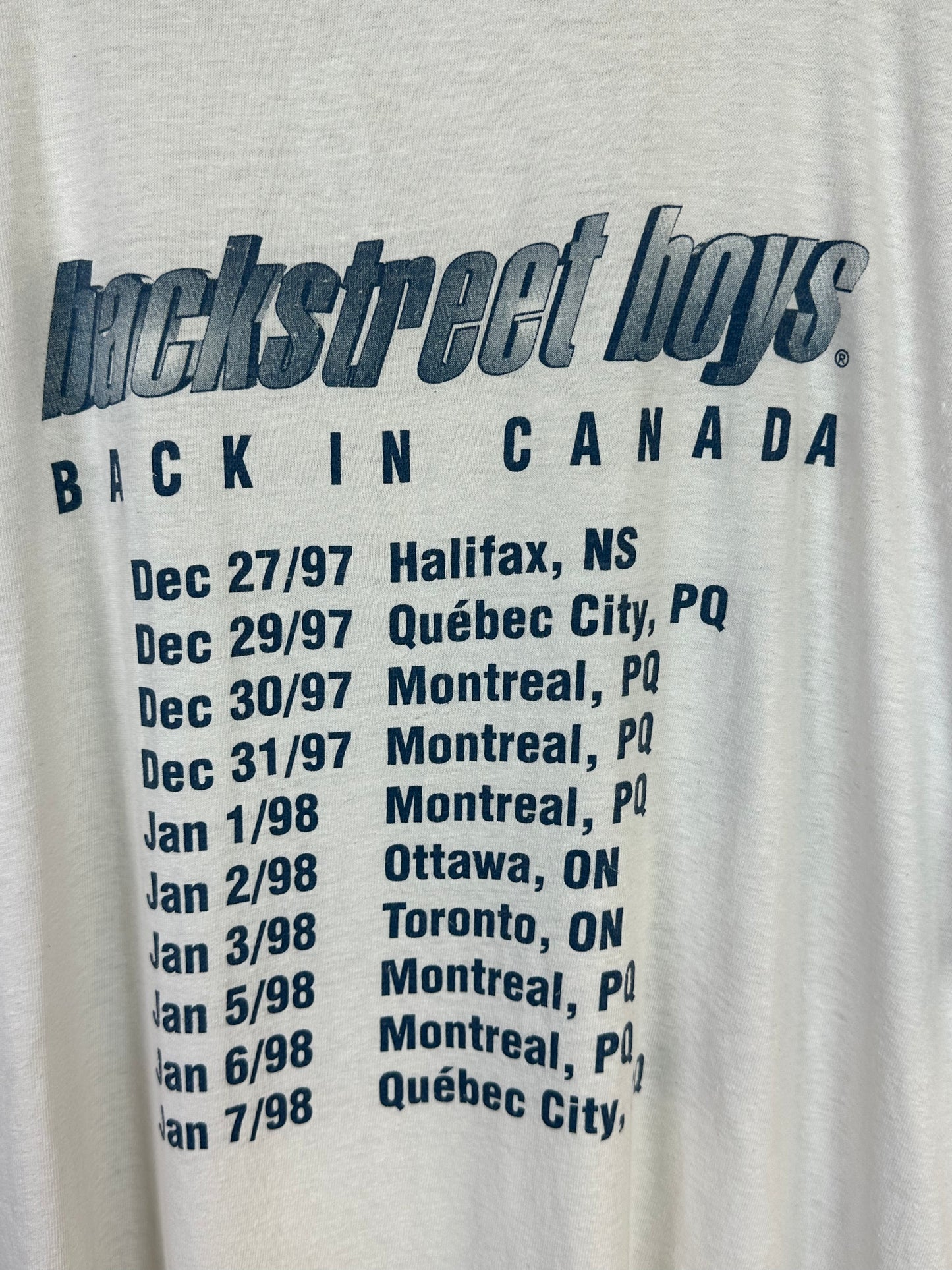 Vintage 1997 Backstreet Boys Canadian Tour T-shirt - Large