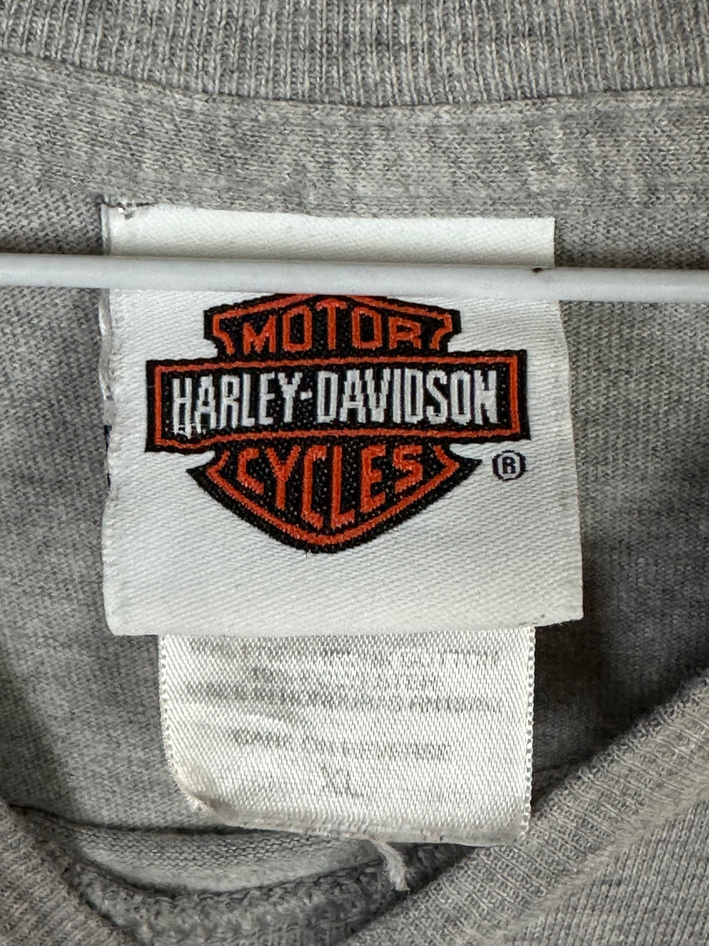 Vintage Harley Davidson Chicago Gun Smoke Logo Skyscraper T-shirt - Extra Large