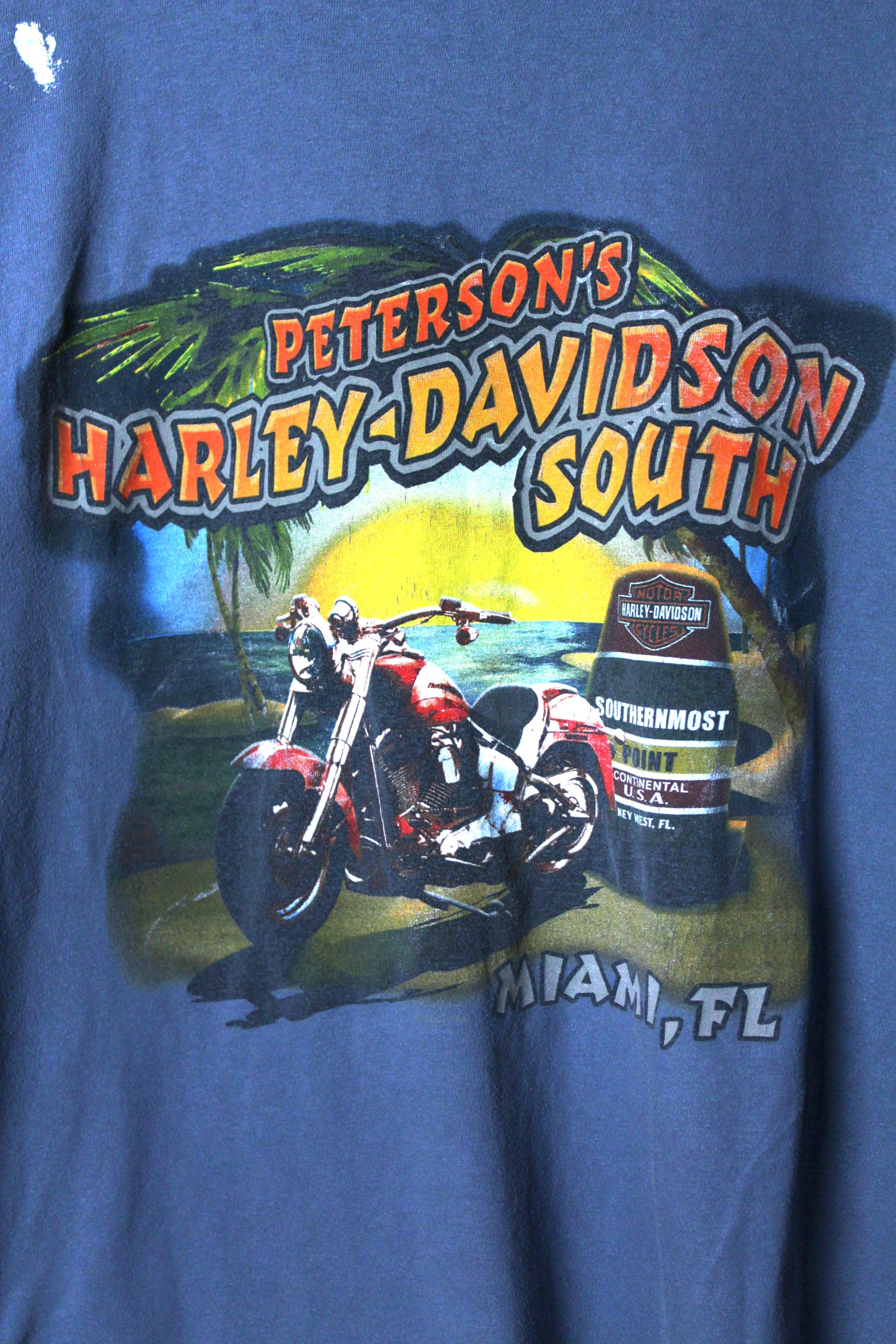 Harley Davidson Eagle Miami Florida T-shirt - Triple Extra Large