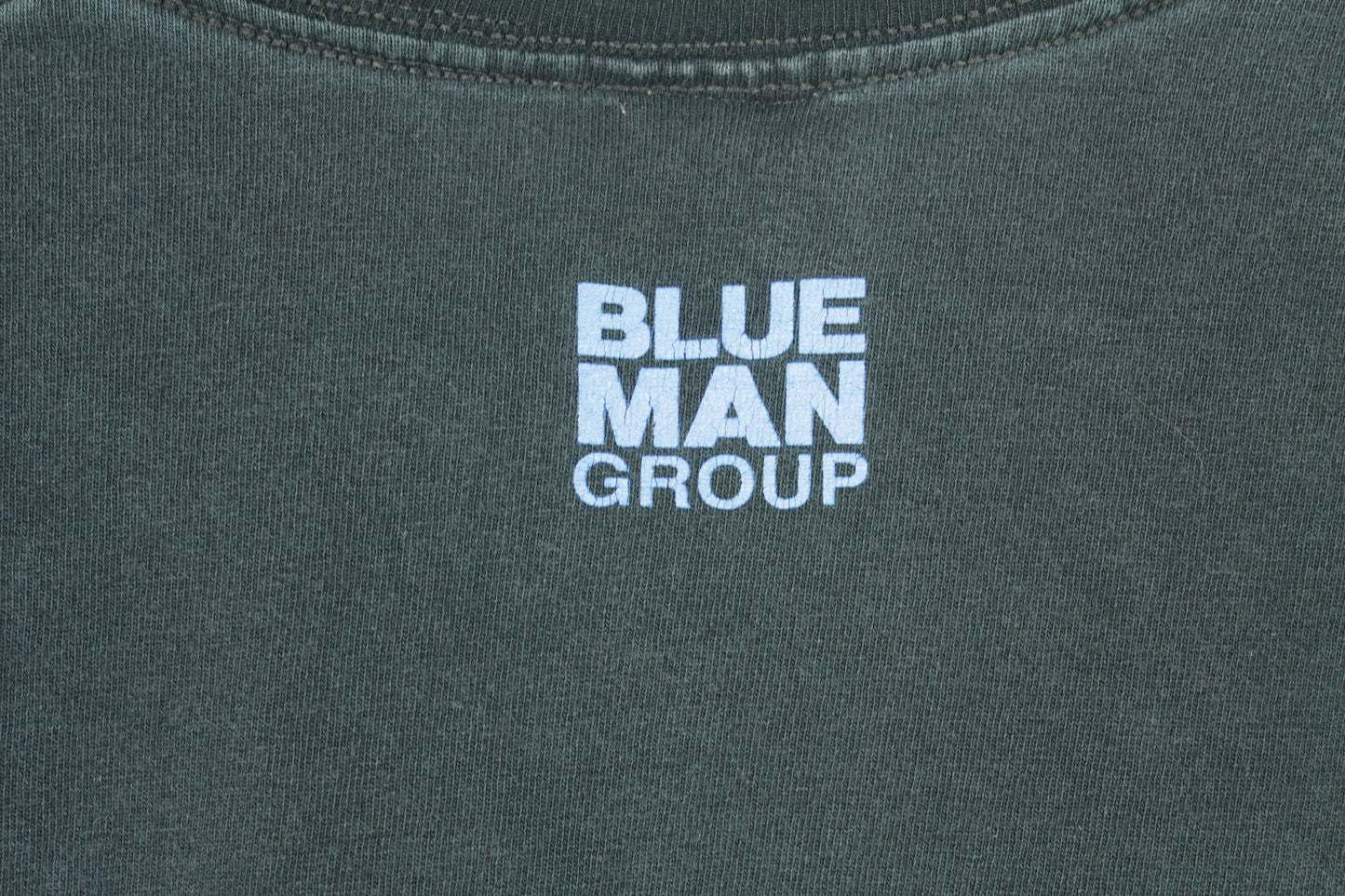 Vintage Distressed Blue Men Group Licensed Camouflage Appearance T-shirt - Extra Large