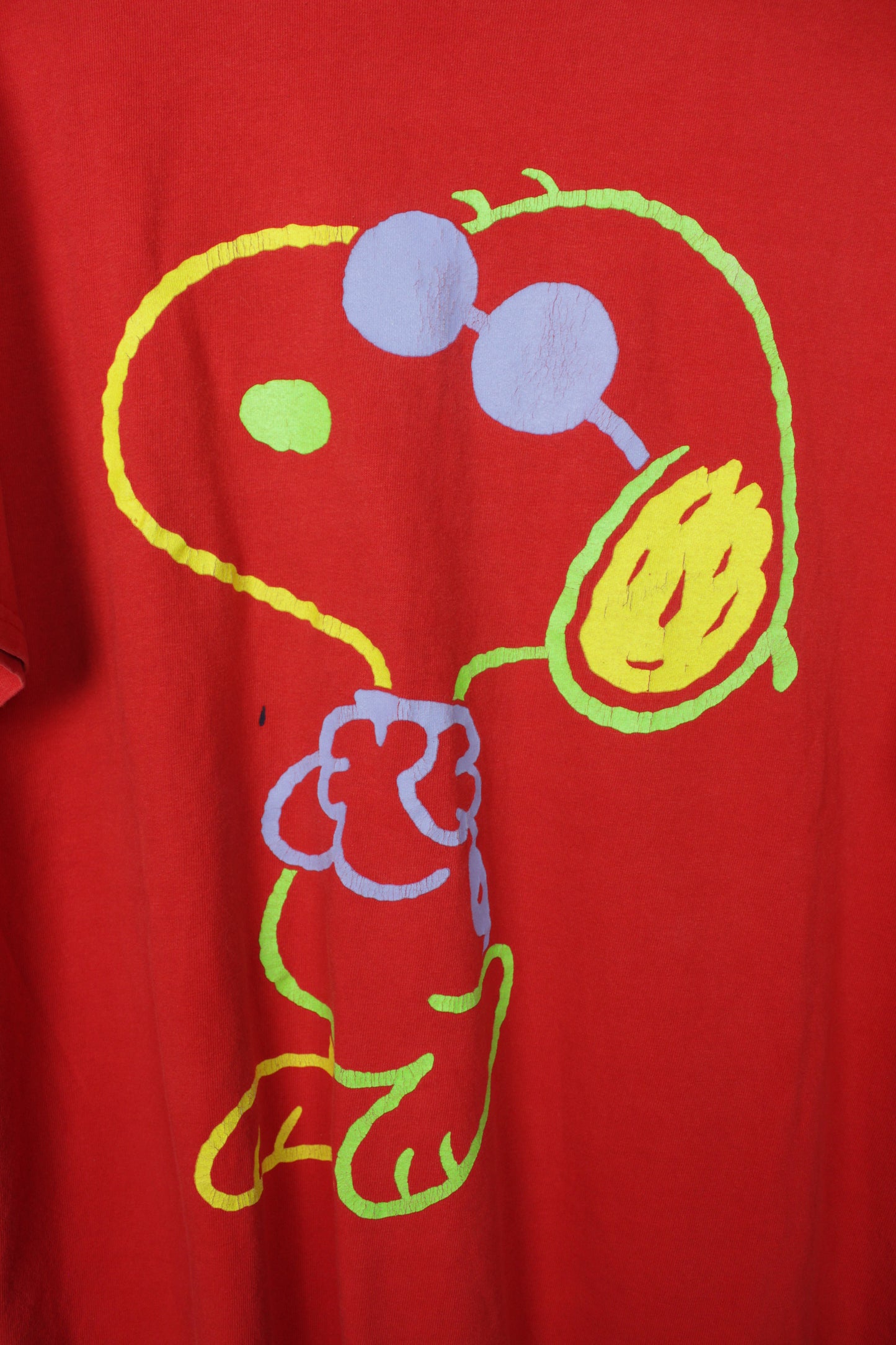 Vintage 90s Cedarfair Snoopy Peanuts Sketched Big Print T-shirt - Extra Large