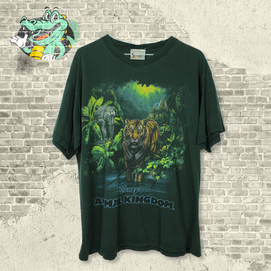 Vintage 90s Disney Animal Kingdom Tiger Landscape T-shirt - Large