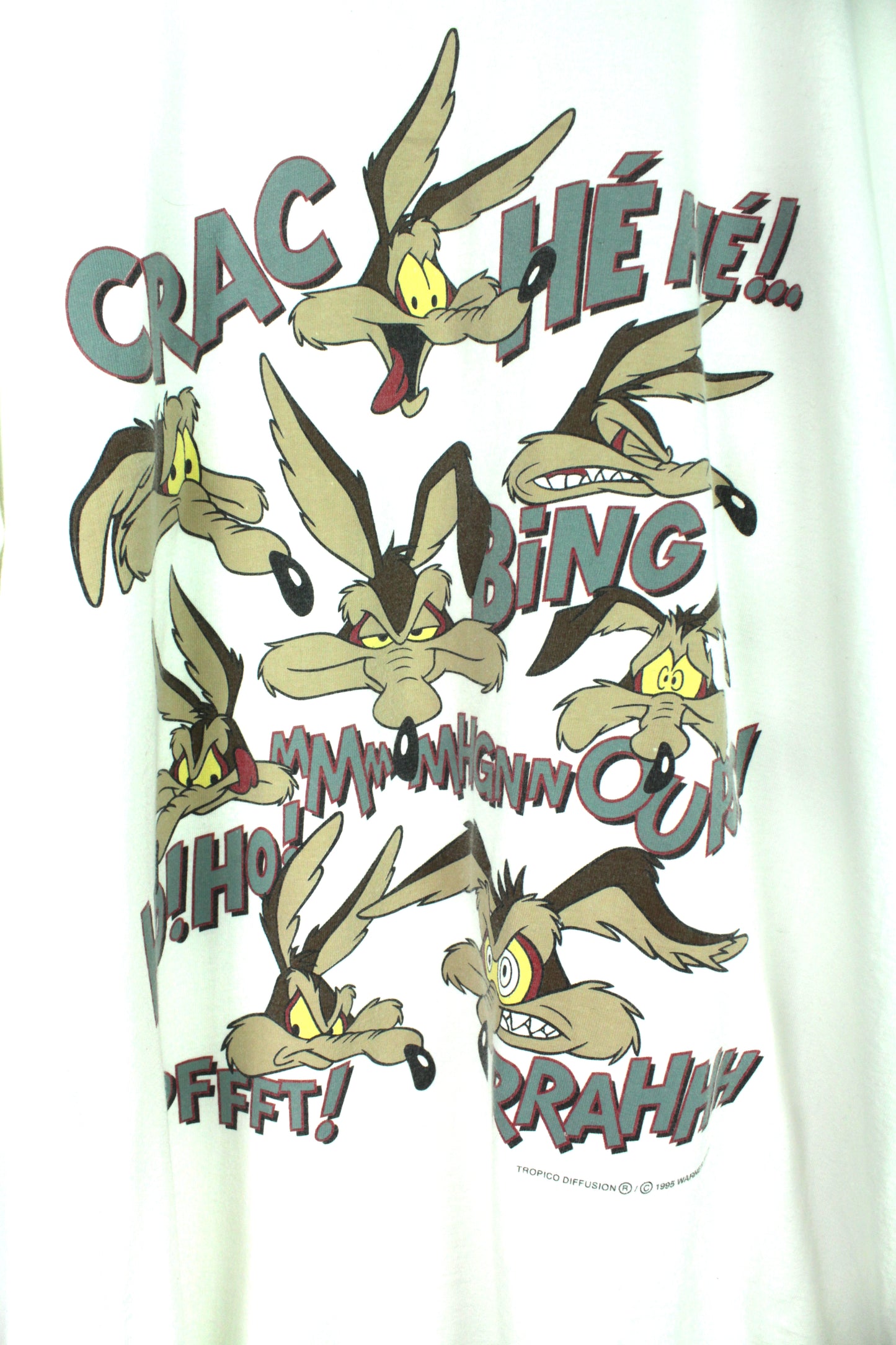 Vintage 90s Looney Tunes Expression of Wile E Coyote T-shirt - Large