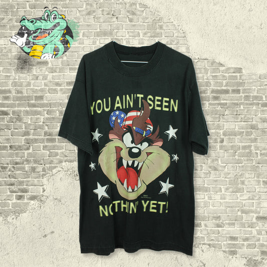 Vintage 90s Looney Tunes Taz You Aint Seen Nothin Yet T-shirt - Large