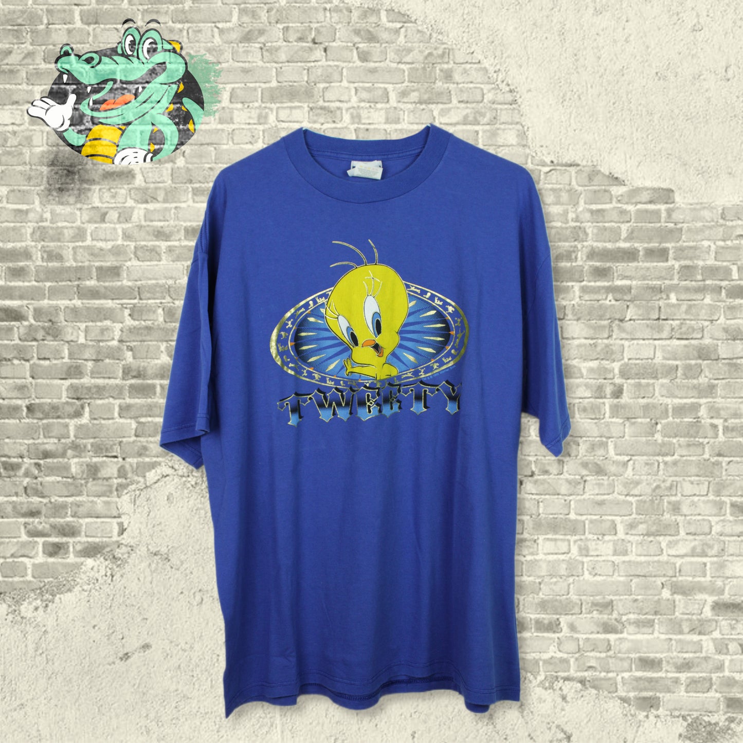 Vintage 90s Tweety Golden Logo T-shirt - Extra Large