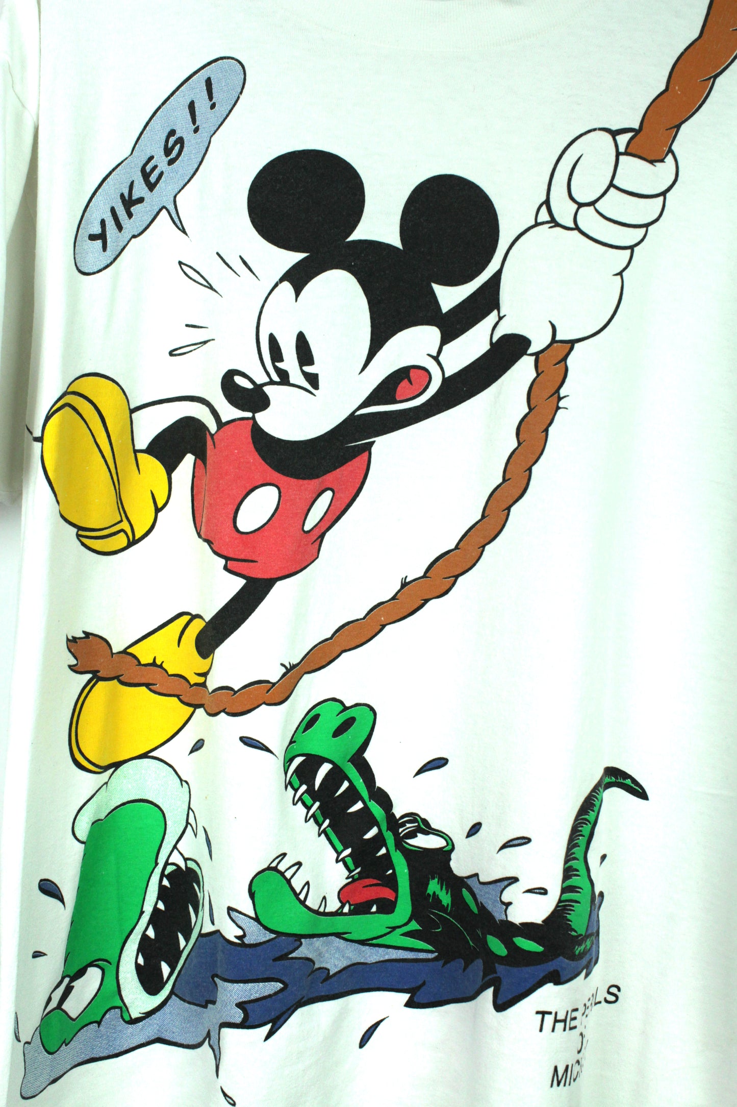 RARE Vintage 90s Disney Mickey Mouse Perils of Mickey All Over Print T-shirt - Large