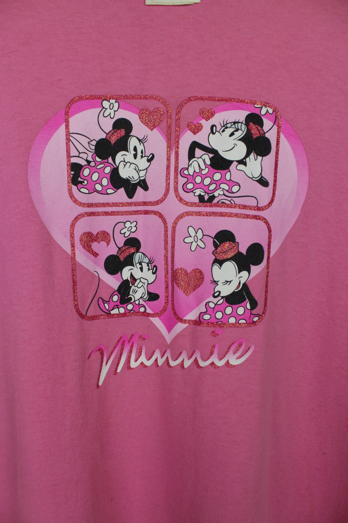 Vintage Disney Minnie Glitter Emotions T-shirt - Large