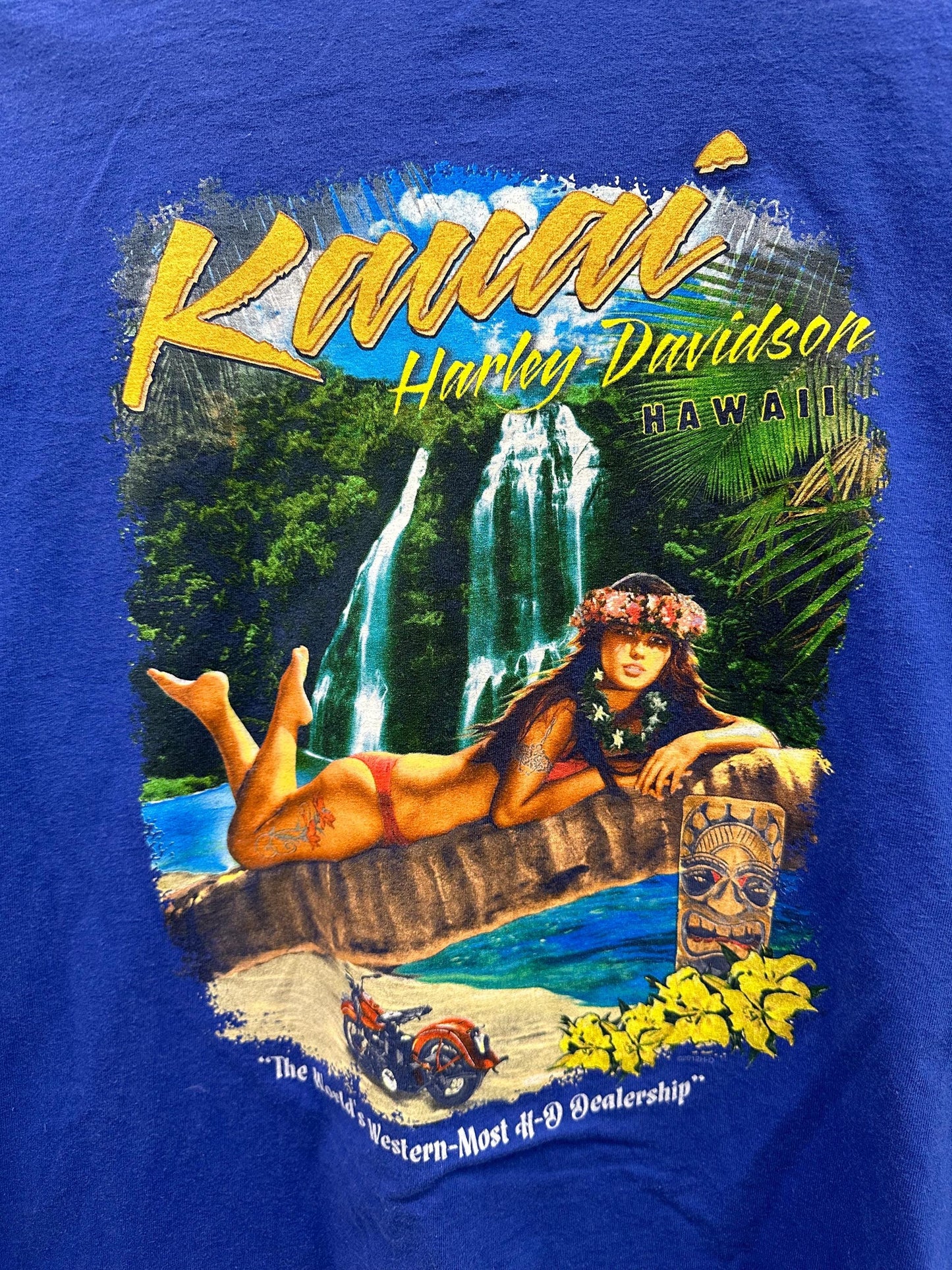 Vintage Kauai Harley-Davidson Hawaii Y2K T-Shirt Size XL