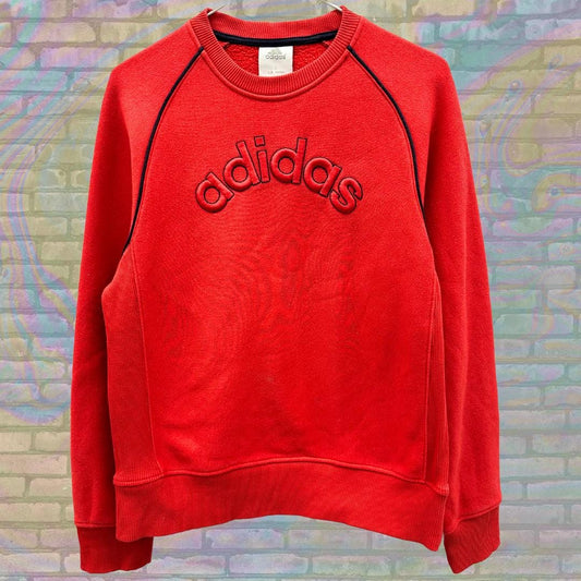 Vintage Adidas Embroidered Y2K Arched Logo Sweatshirt Size Small