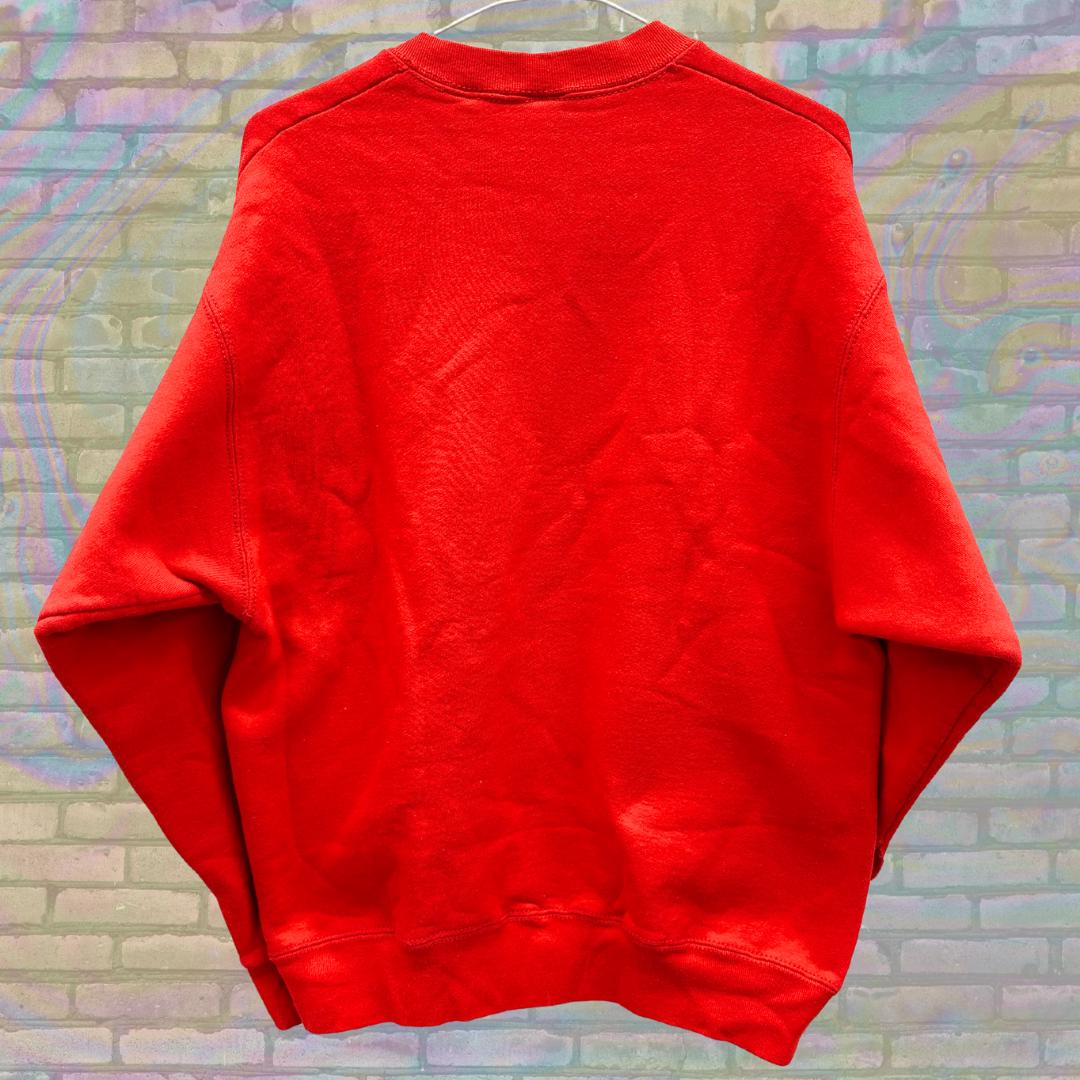 Vintage 90s Red Nike Mini Swoosh Sweatshirt Size Large