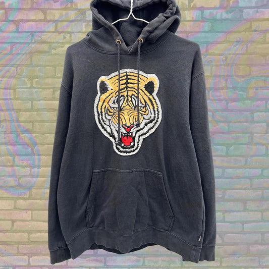 RARE Vintage Undefeated Clothing Tiger Embroidered Y2K Hoodie Size XL