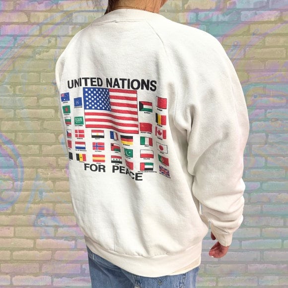 Rare Vintage 90s Military Distressed Operation Desert Storm USA Made Crewneck