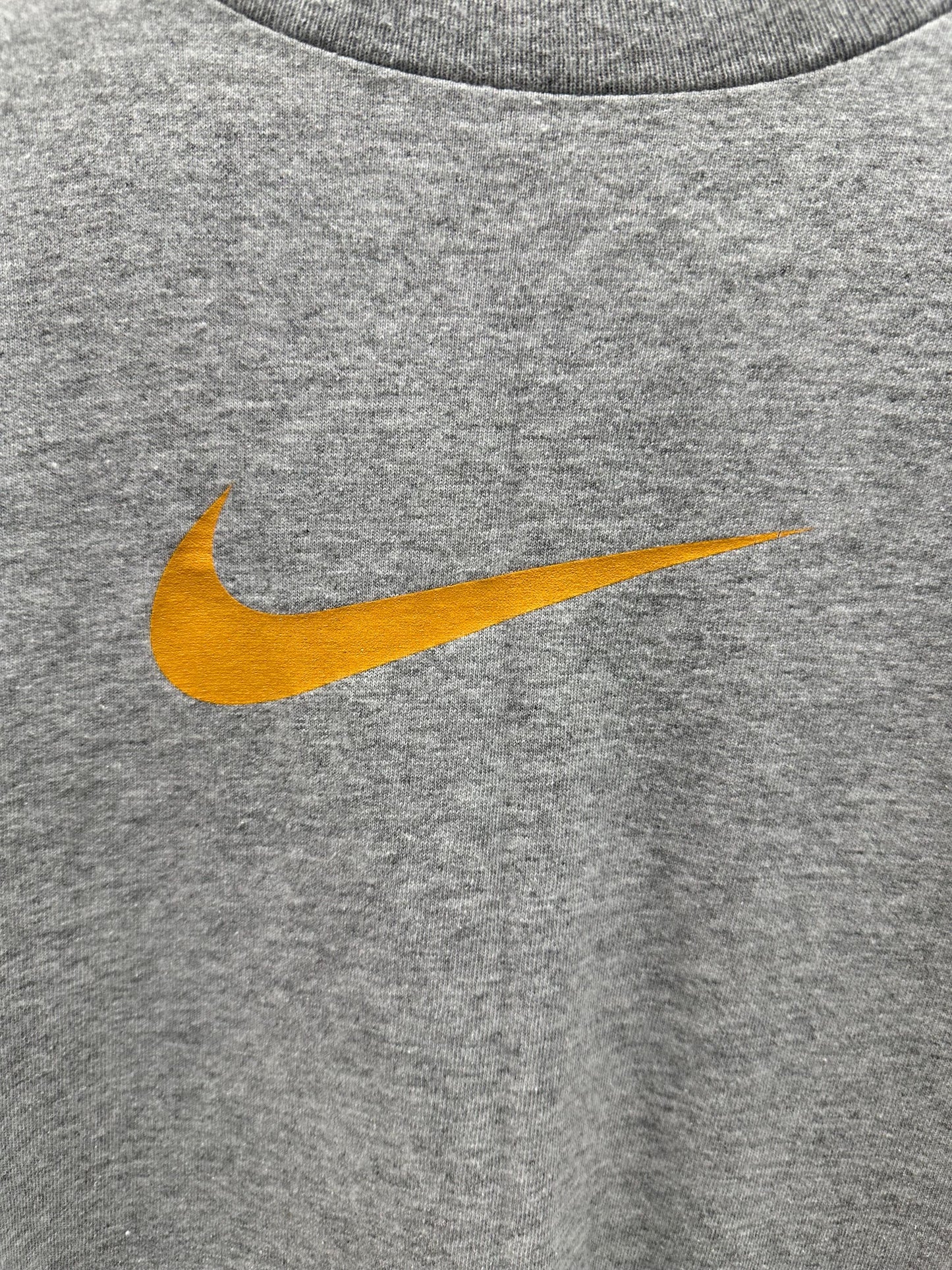 Vintage Y2K Nike Gold Swoosh Logo Tee Size XL