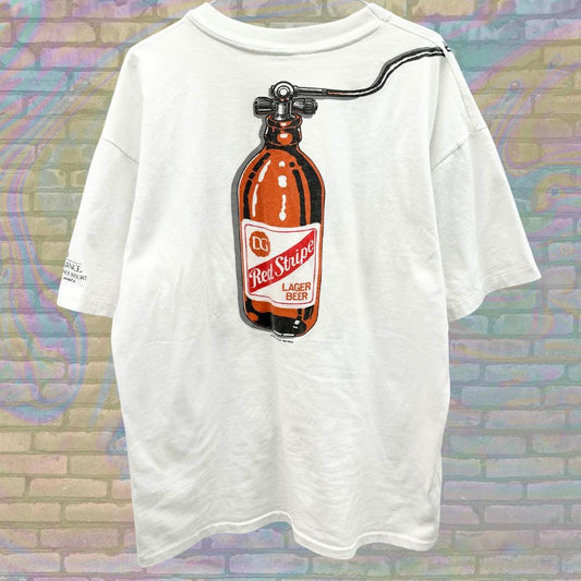 Vintage Red Stripe Beer 1996 Promotional Tshirt Size XL