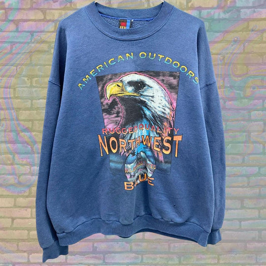 Vintage American Outdoors Eagle 90s Sweatshirt Size XL