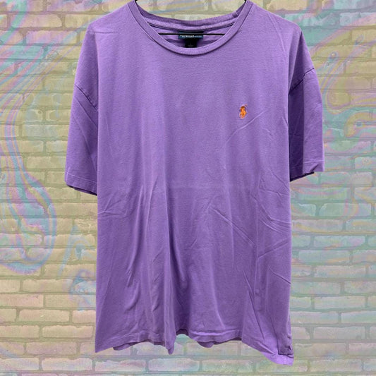 Vintage 90s Ralph Lauren Purple Single Stitched T-Shirt Size Large