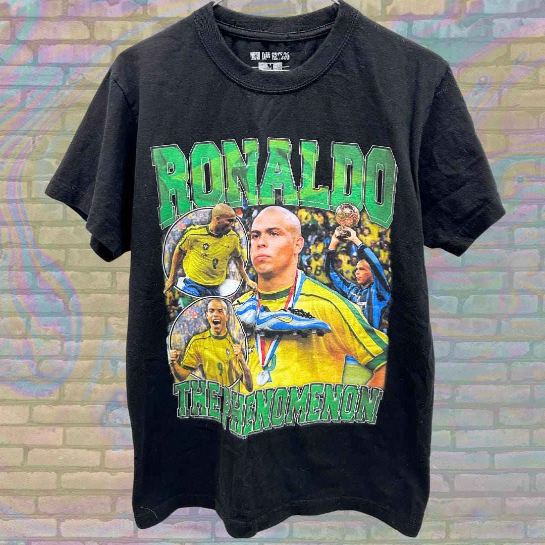 Ronaldo The Phenomenon Brazil Soccer Tee Size Medium