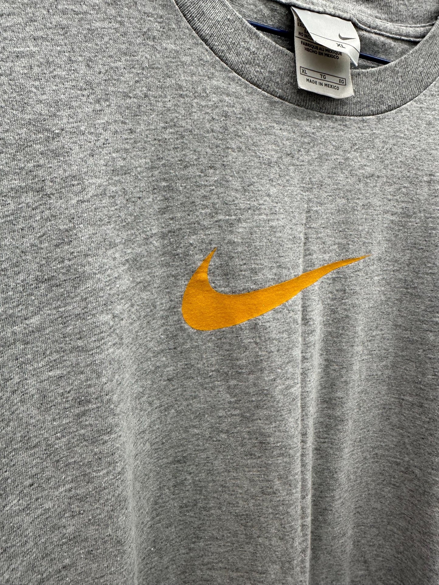 Vintage Y2K Nike Gold Swoosh Logo Tee Size XL