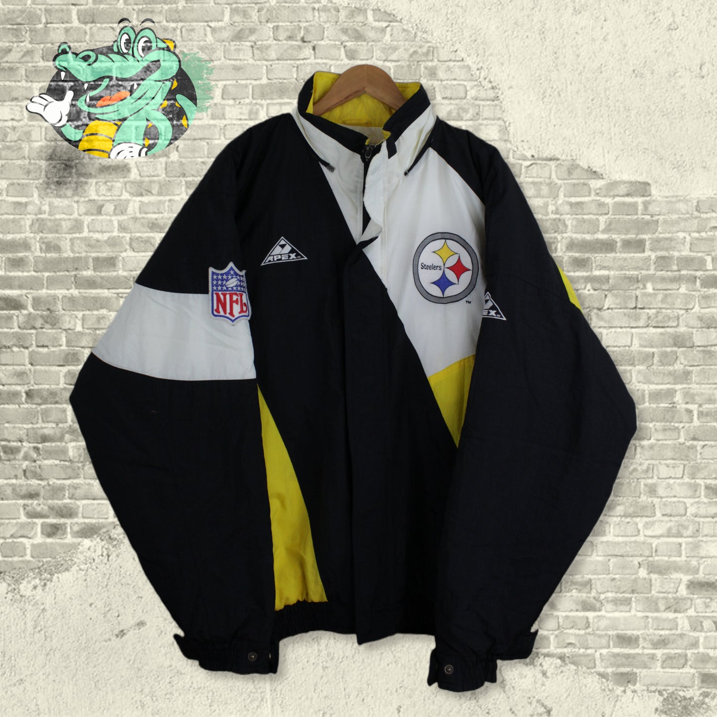 Vintage 90s Apex One Pittsburgh Steelers Light Jacket - Extra Large