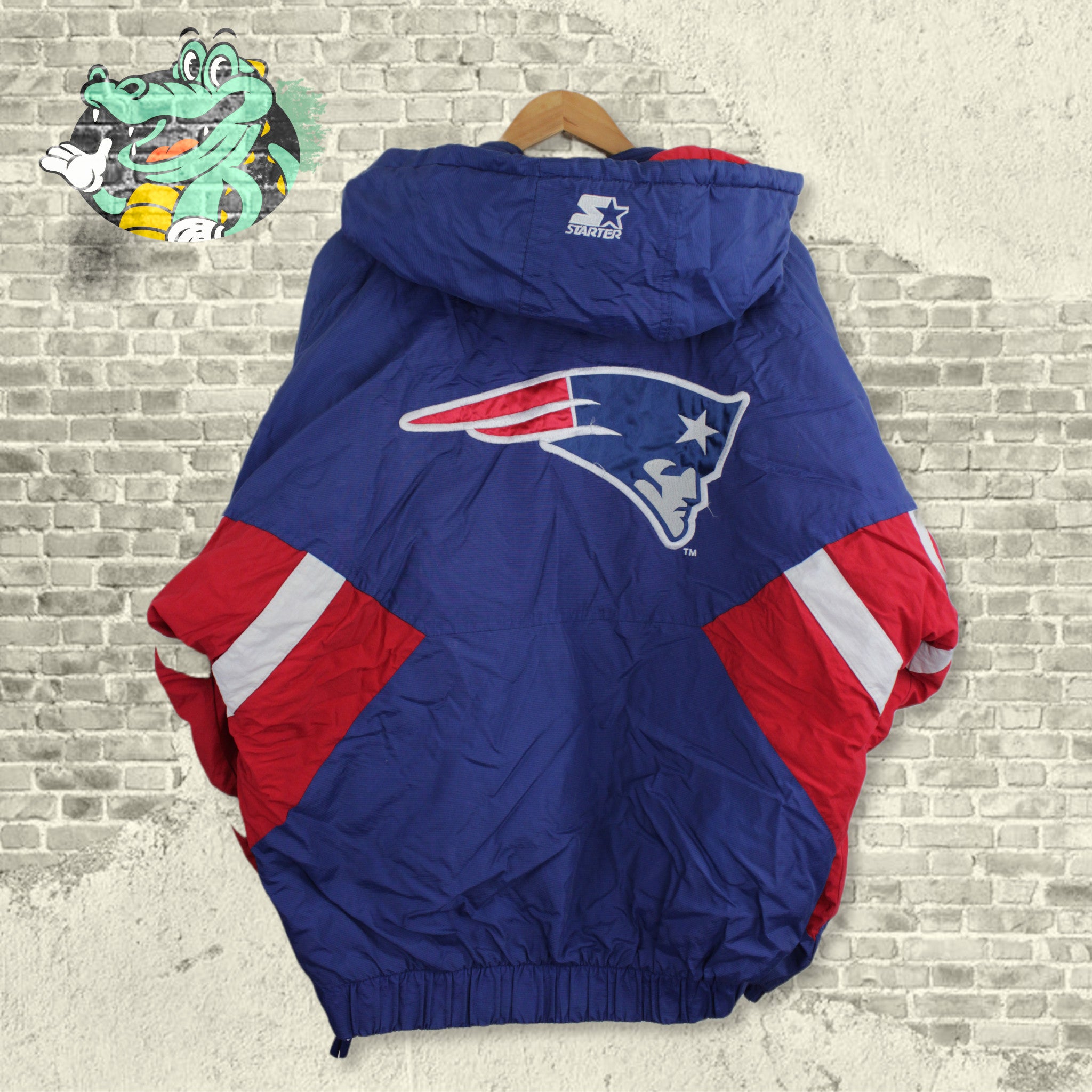 Vintage 90s Starter New England Patriots Bomber Jacket - Large