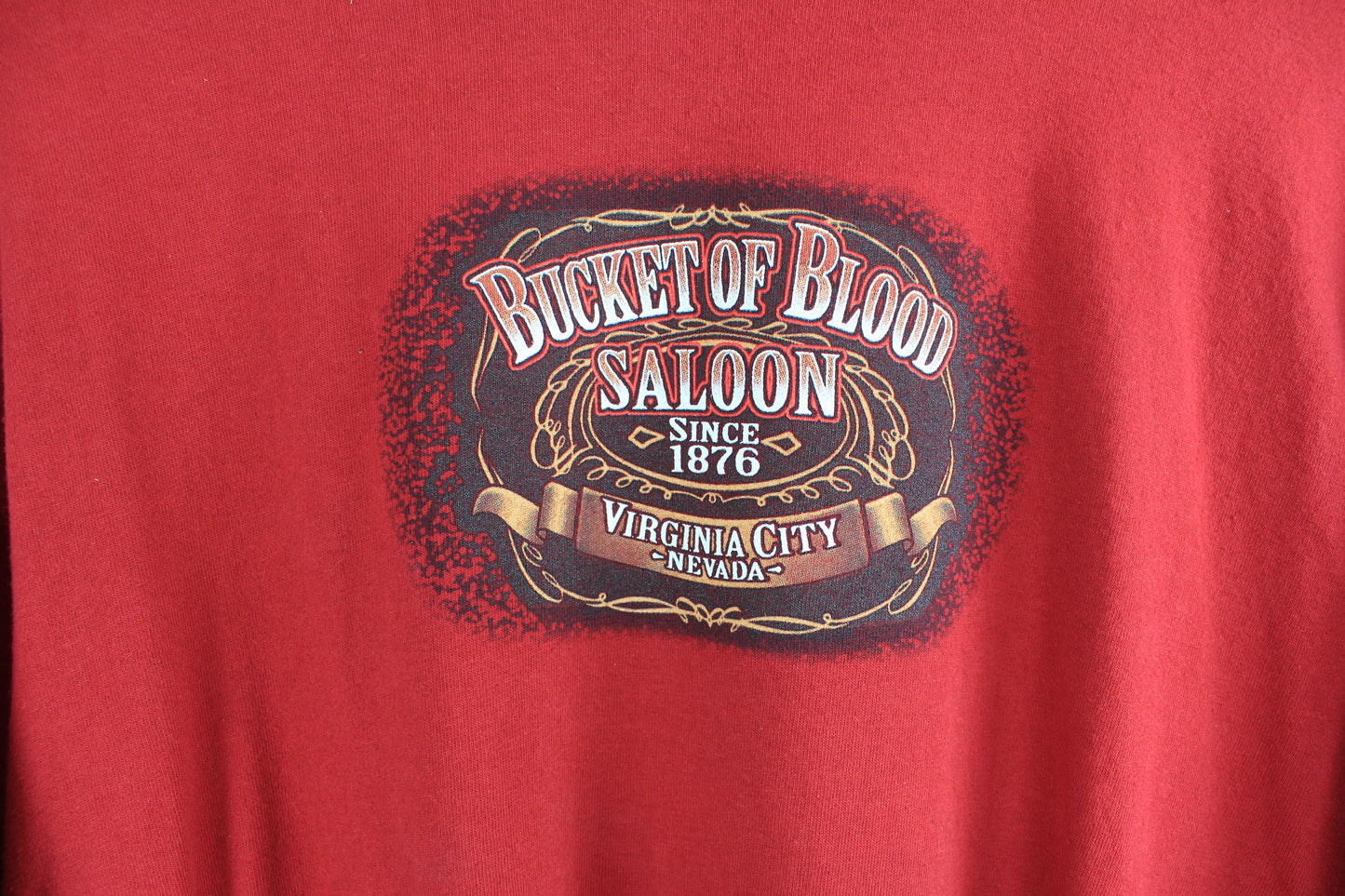 Retro Bucket of Blood Saloon Long Sleeve - Large