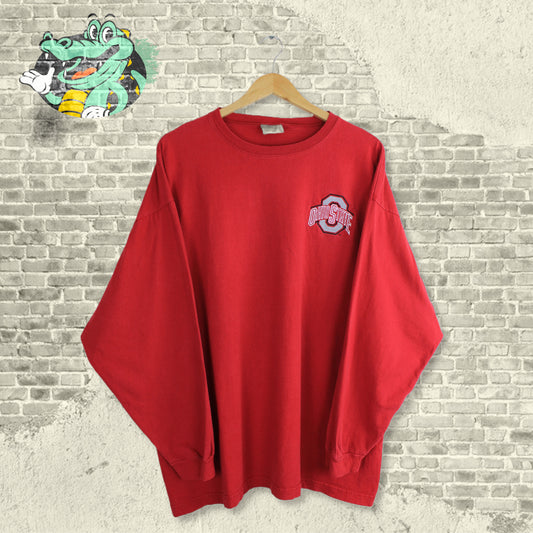 Vintage Ohio State University Red Long Sleeve - Extra Large