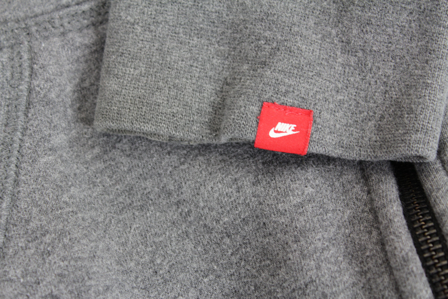 Retro Nike Grey Classic Zip-up Hoodie  - Large